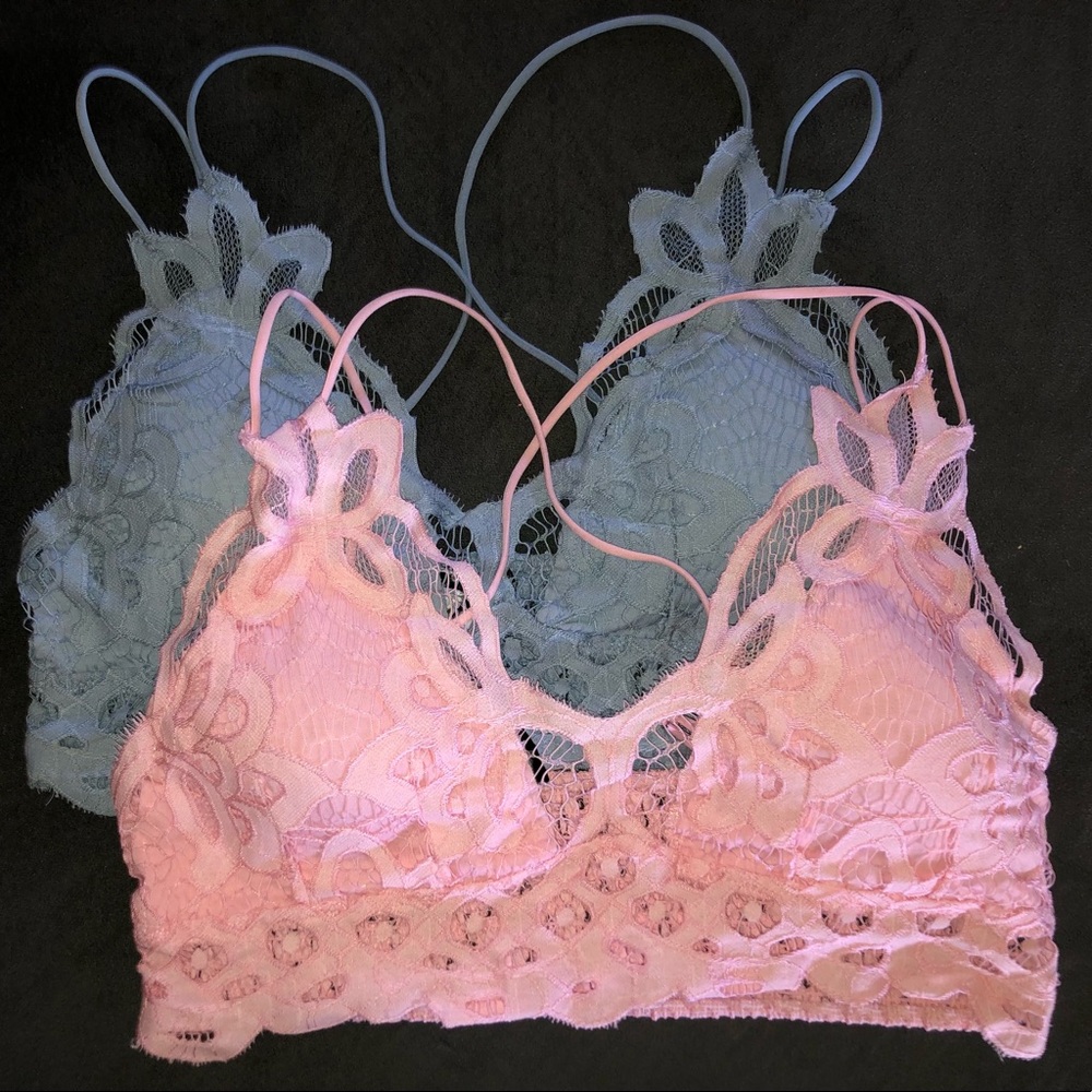 Pink and Blue Lace Tops $8 each